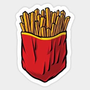 french fries pocket Sticker